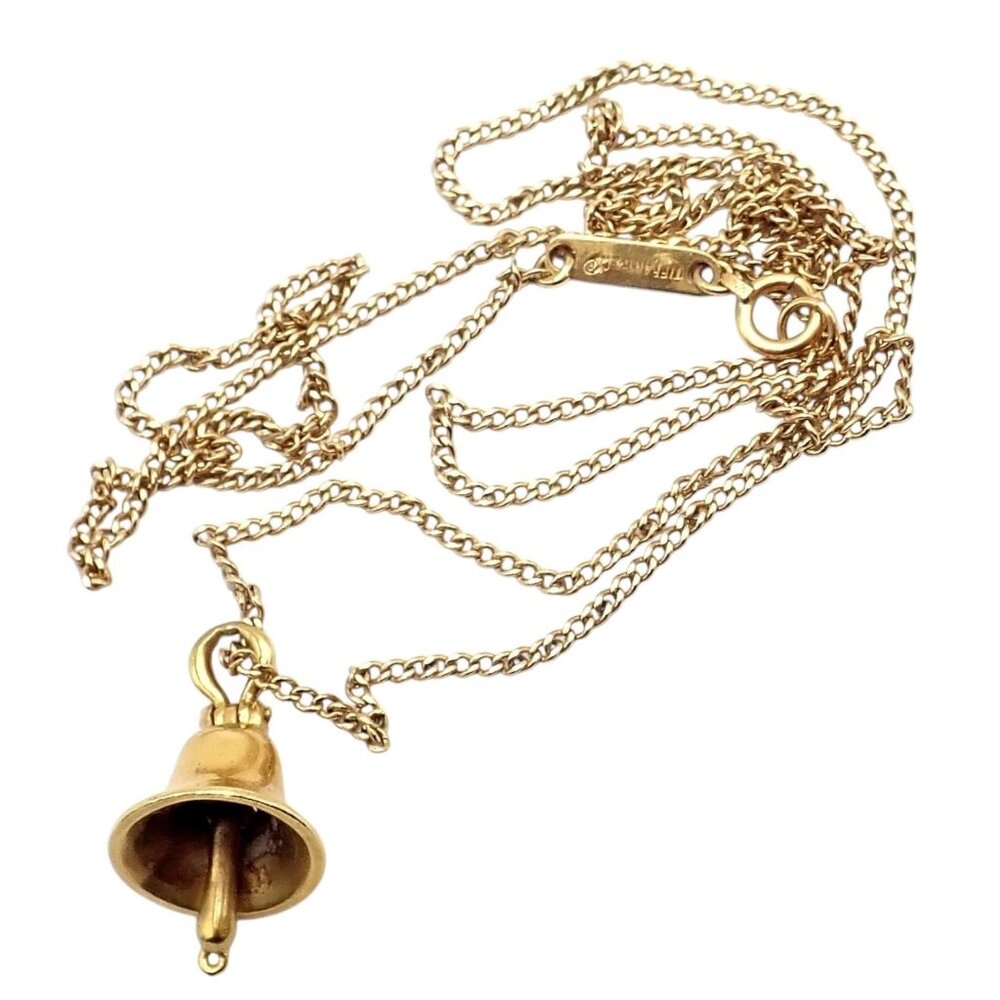 Rare! Tiffany & Co Ralph Lauren 18k Yellow Gold Nautical Bell Pendant Necklace - Picture 13 of 16
